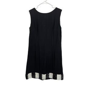 Vintage Carol Craig Cocktail Dress Black Crepe White Black Sequins